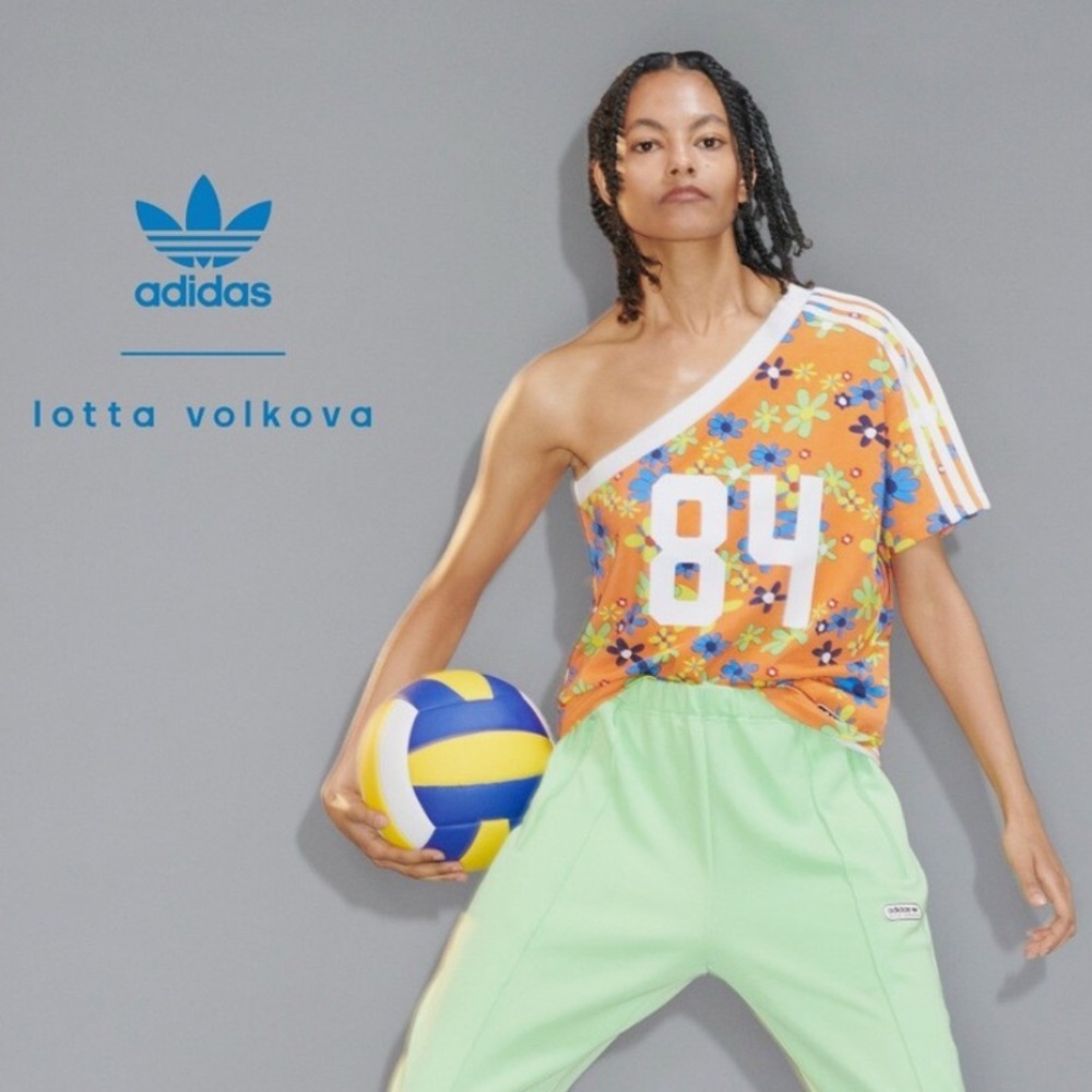 👀🔥❤️🧡Adidas x Lotta Volkova One-Shoulder Top